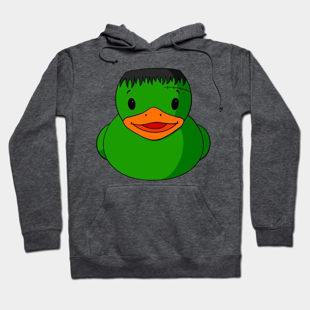 Green Monster Rubber Duck Hoodie by Alisha Ober Designs